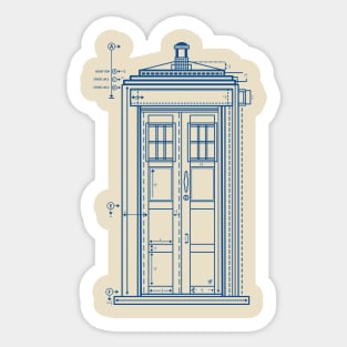 Tardis Blue Print Sticker